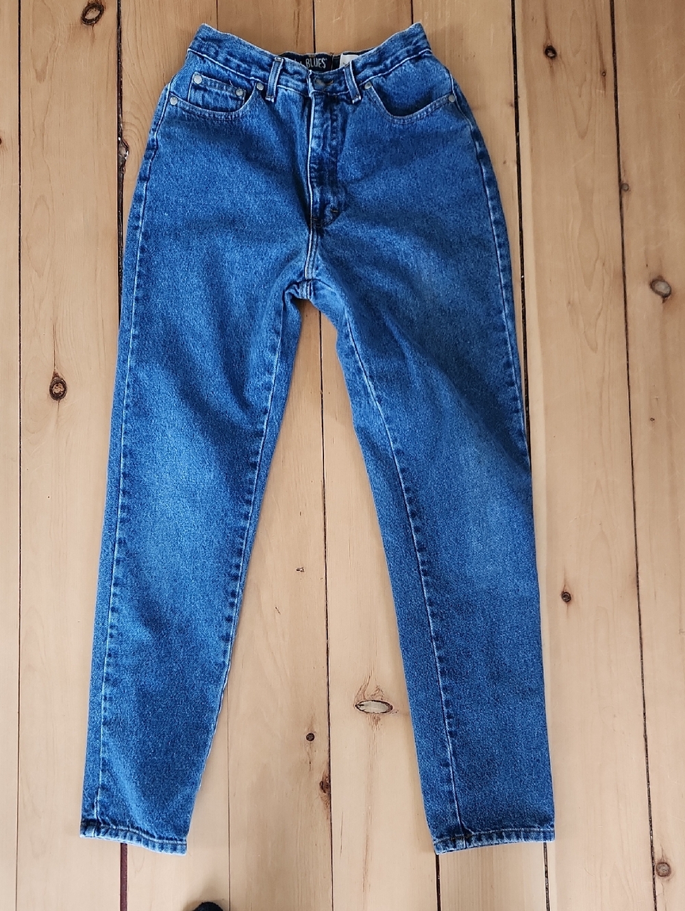 L.A. Blues High-Rise Dark Blue Mom Jeans 12 Long